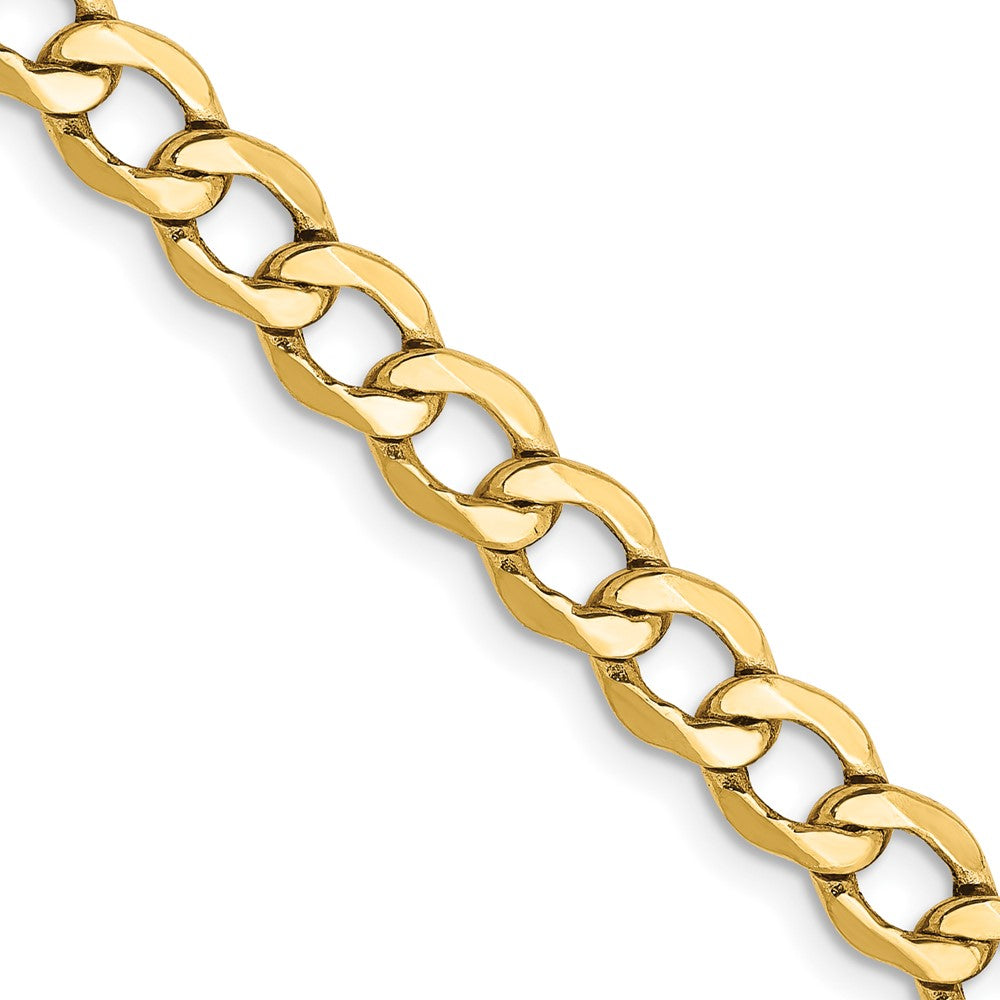 14K 26 inch 5.25mm Semi-Solid Curb with Lobster Clasp Chain