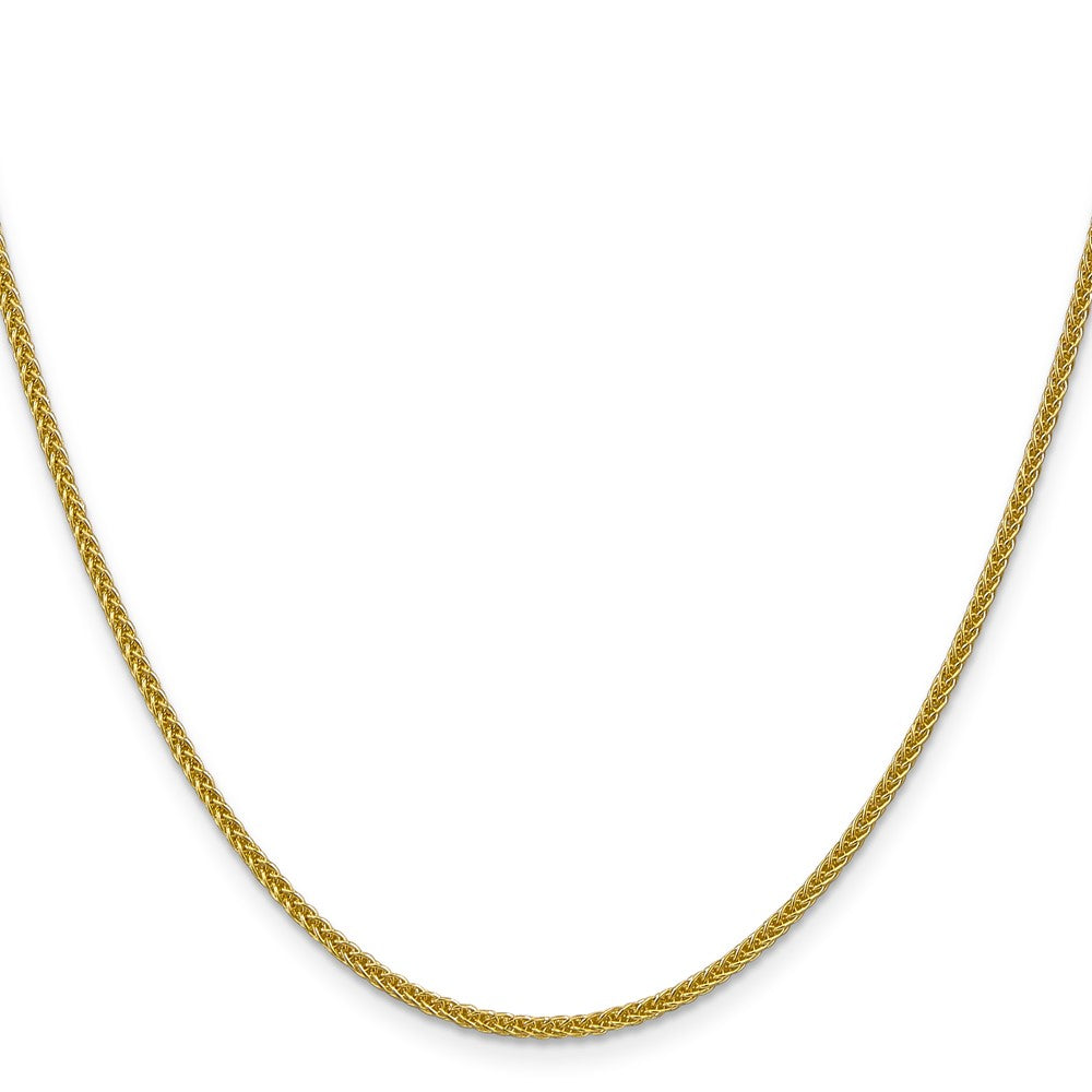 14K 24 inch 2mm Semi-Solid 3-Wire Wheat with Lobster Clasp Chain