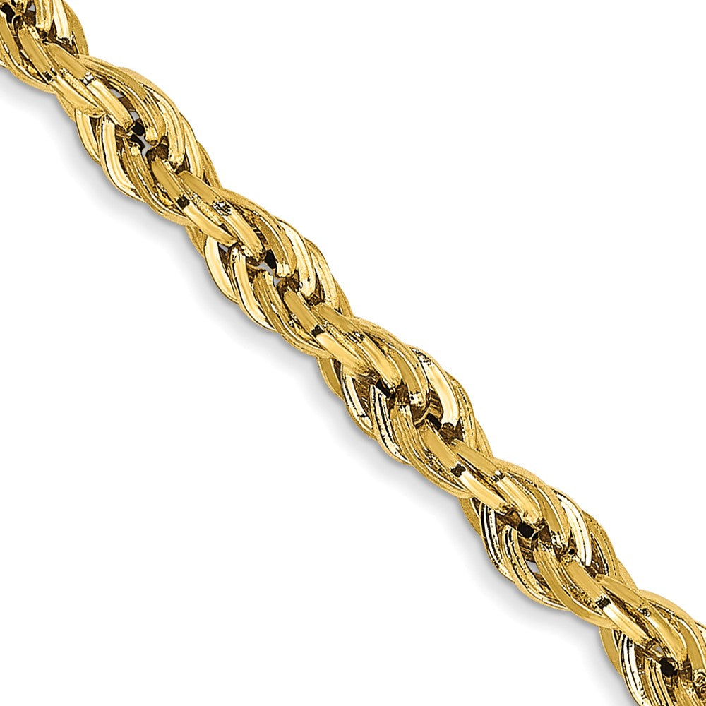 14K 22 inch 3mm Semi Solid Rope with Lobster Clasp Chain