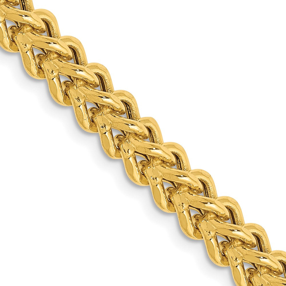 14K 26 inch 4.5mm Semi-Solid Franco with Fancy Lobster Clasp Chain