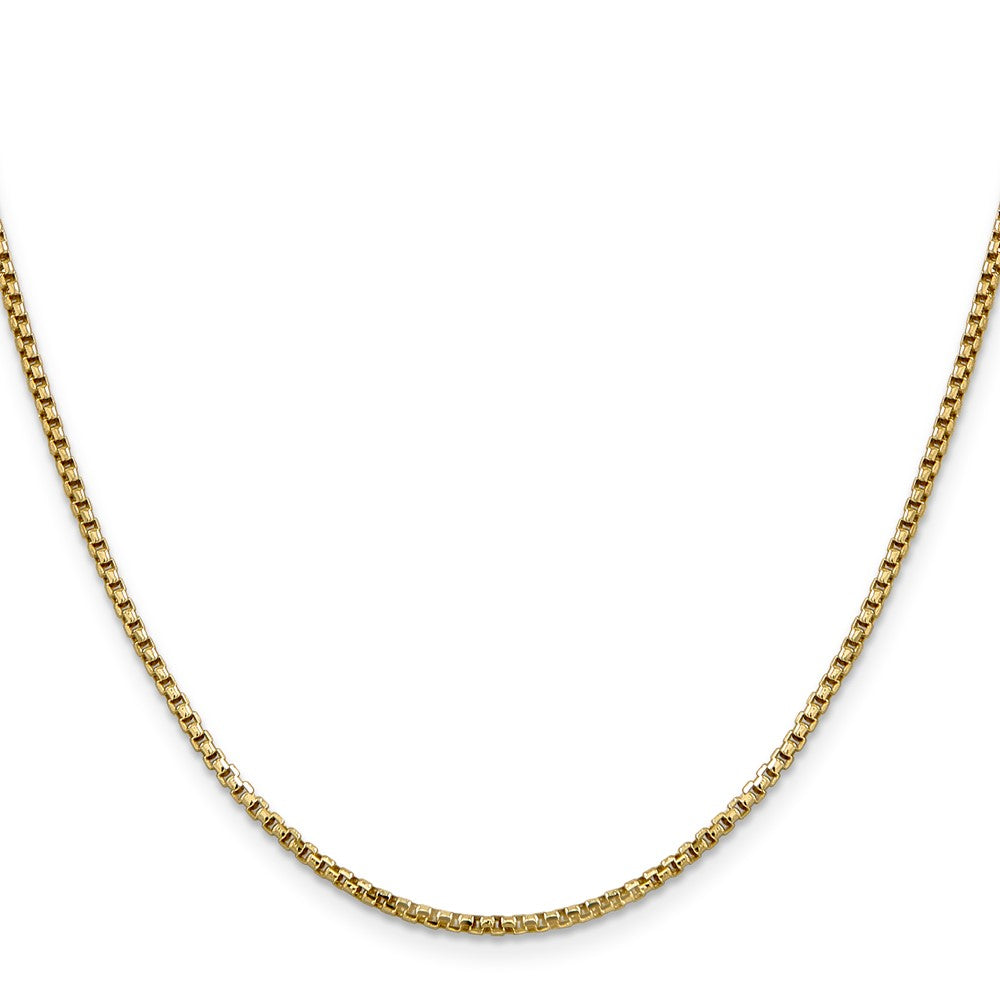 14K 28 inch 1.75mm Semi-Solid Round Box with Lobster Clasp Chain