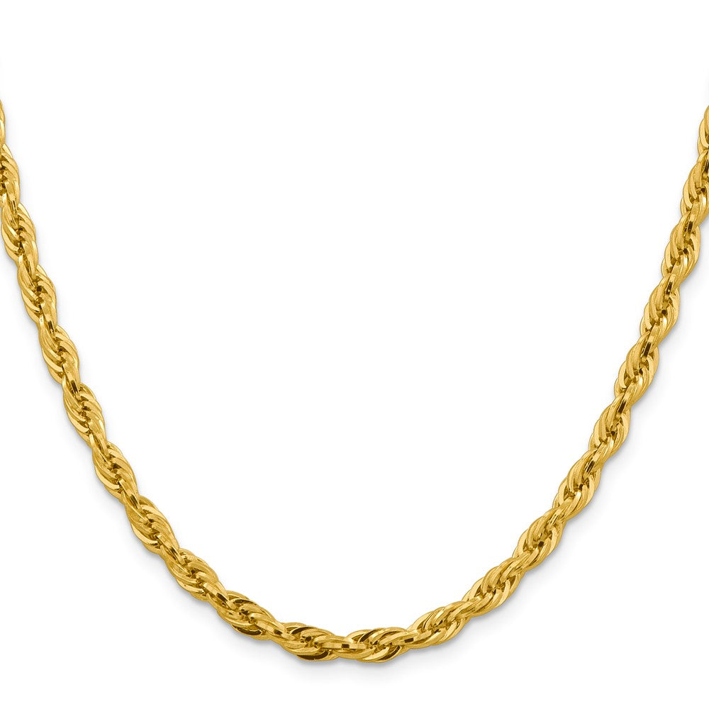 14K 28 inch 4.75mm Semi Solid Rope with Lobster Clasp Chain