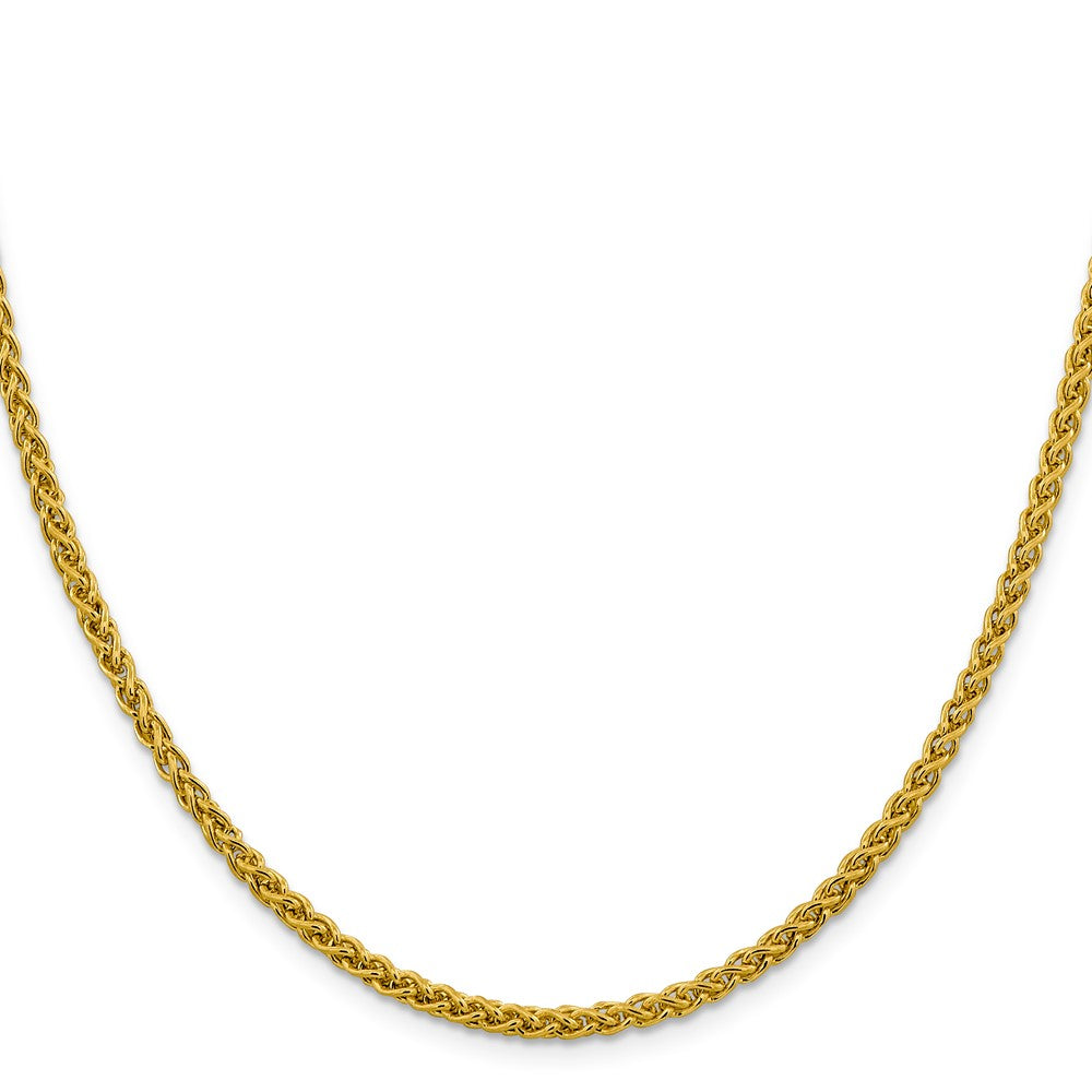 14K 18 inch 3.45mm Semi-Solid Wheat with Lobster Clasp Chain