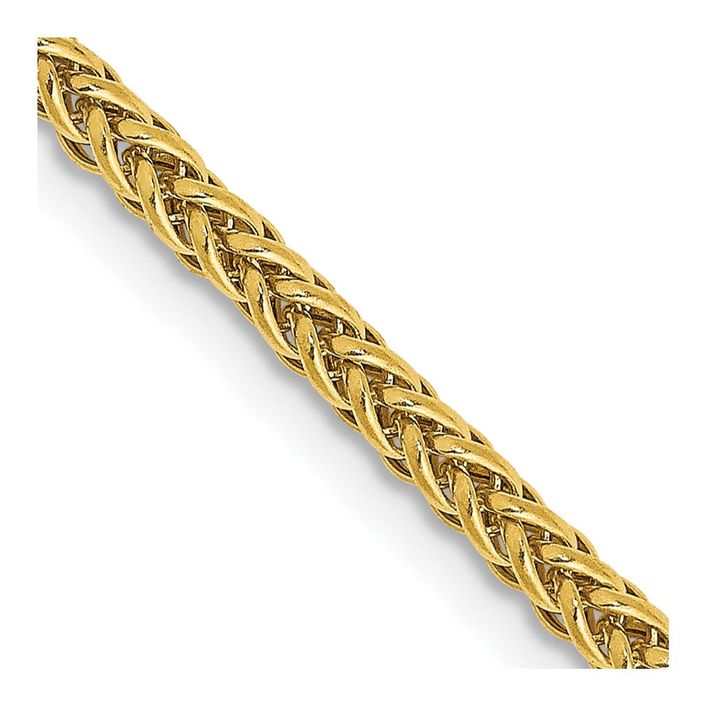 14K 16 inch 2.35mm Semi-Solid 3-Wire Wheat with Lobster Clasp Chain