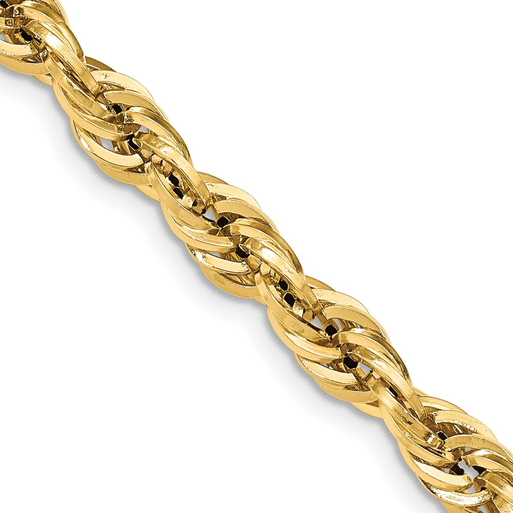 14K 26 inch 7mm Semi Solid Rope with Lobster Clasp Chain