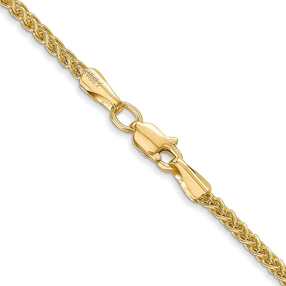 14K 20 inch 2mm Semi-Solid Wheat with Lobster Clasp Chain