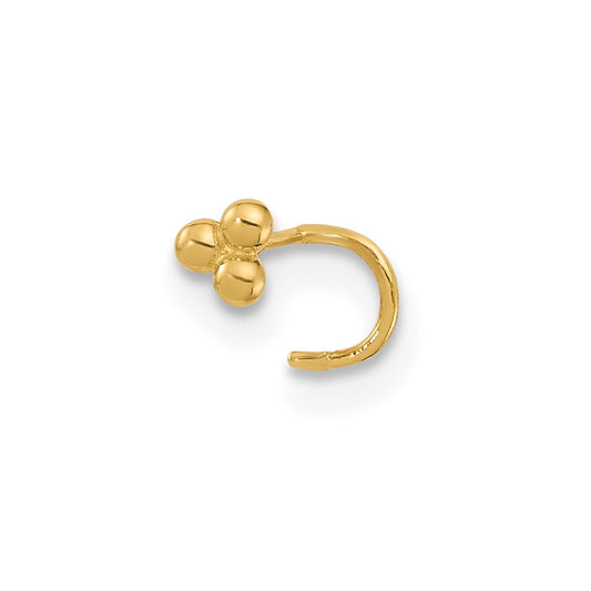 14K 22 Gauge Polished Nose Ring Body Jewelry