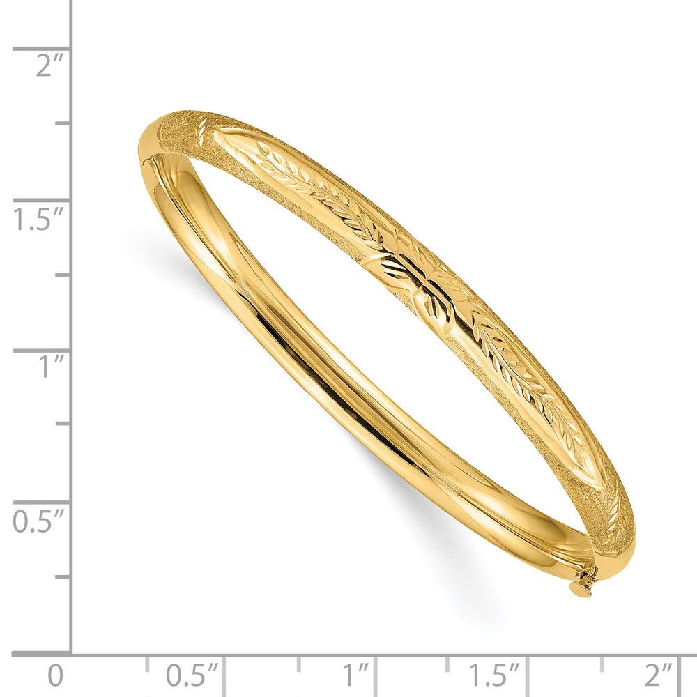 14k Florentine Hinged Bangle