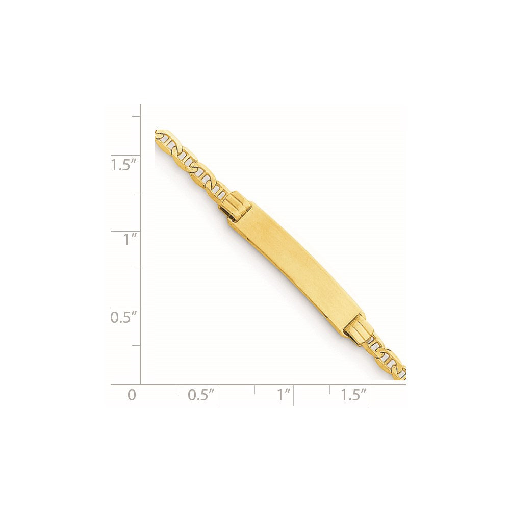 14k Children's Anchor Link ID Bracelet