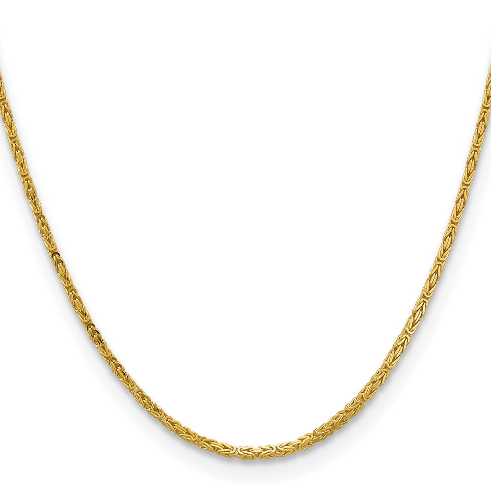 14K 20 inch 2mm Byzantine with Lobster Clasp Chain