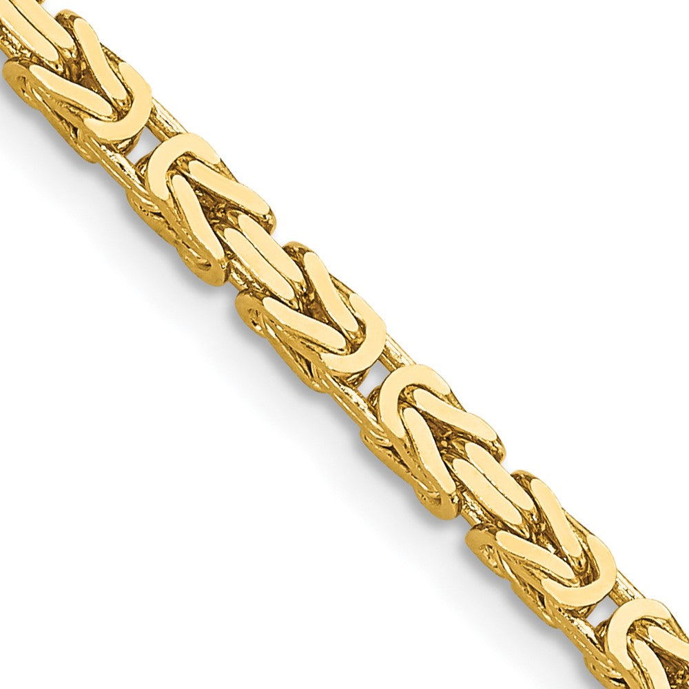 14K 26 inch 2.5mm Byzantine with Lobster Clasp Chain