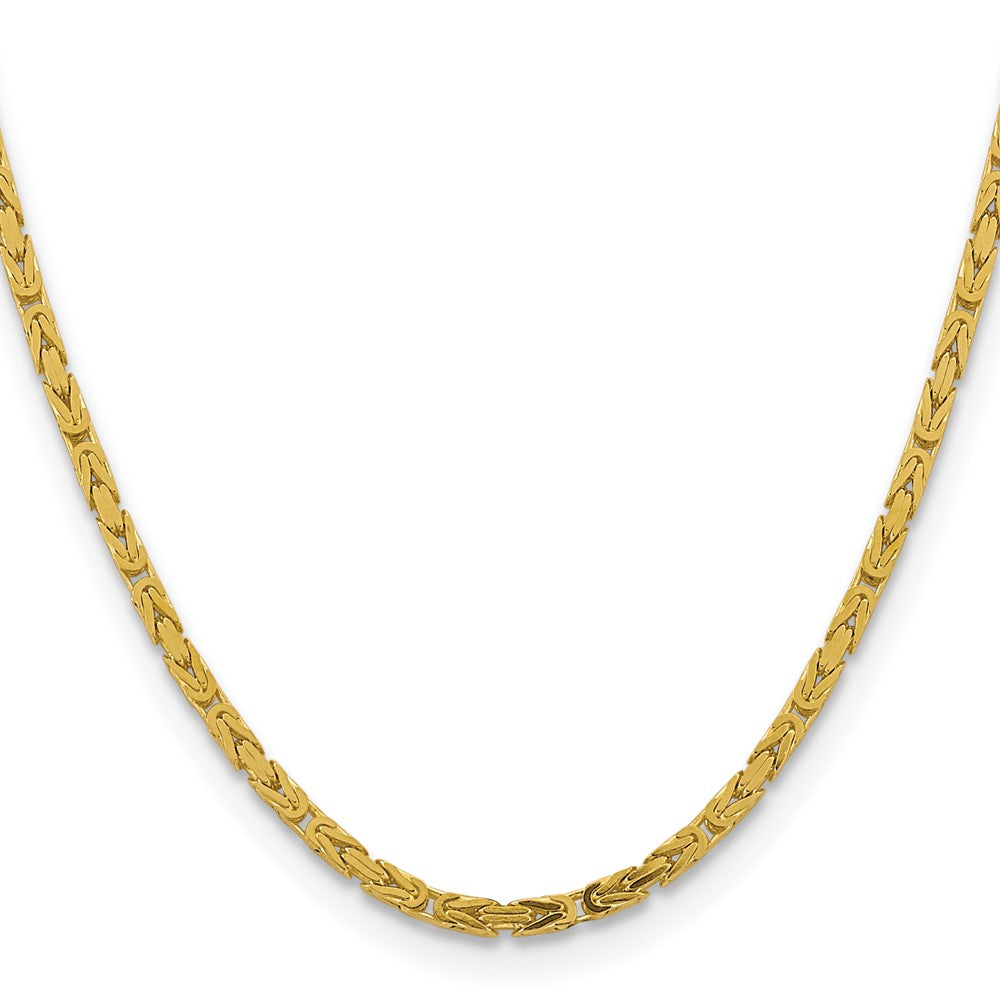 14K 26 inch 3.25mm Byzantine with Lobster Clasp Chain