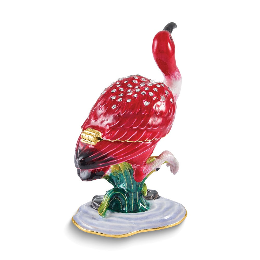 Luxury Giftware Bejeweled CHERRY Red Ibis Trinket Box with Matching 18 inch Necklace