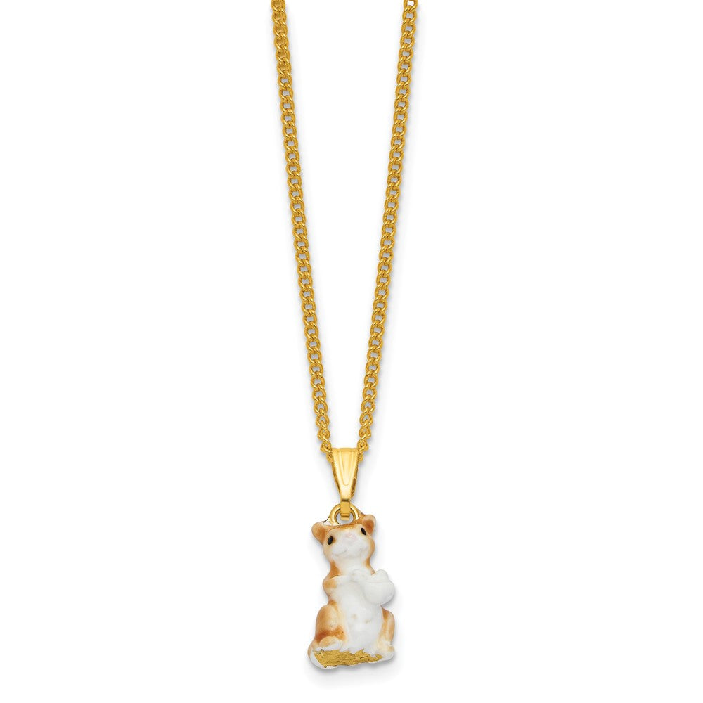 Luxury Giftware by Jere Bejeweled AMELIA Christmas Mouse Trinket Box with Matching 18 inch Necklace