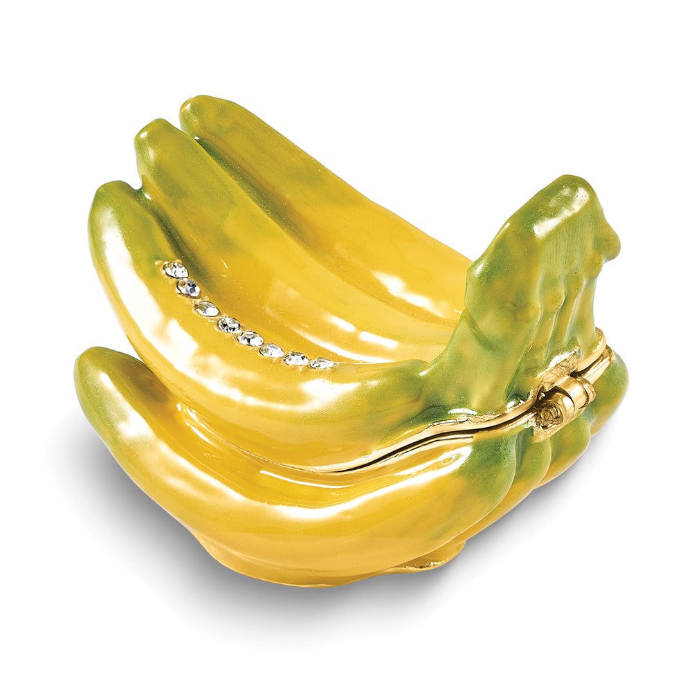 Luxury Giftware Bejeweled GO BANANAS Banana Trinket Box with Matching 18 inch Necklace