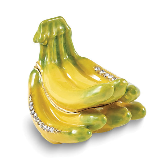 Luxury Giftware Bejeweled GO BANANAS Banana Trinket Box with Matching 18 inch Necklace