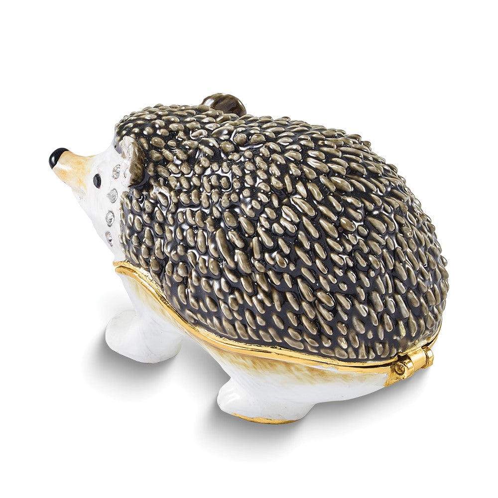 Luxury Giftware Bejeweled WILLIE Hedge Hog Trinket Box with Matching 18 inch Necklace