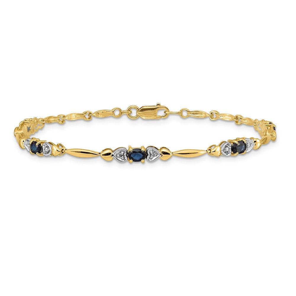 14k Diamond and Sapphire Bracelet