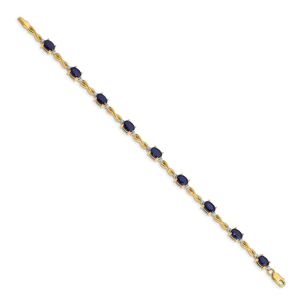 14k Diamond and Sapphire Bracelet