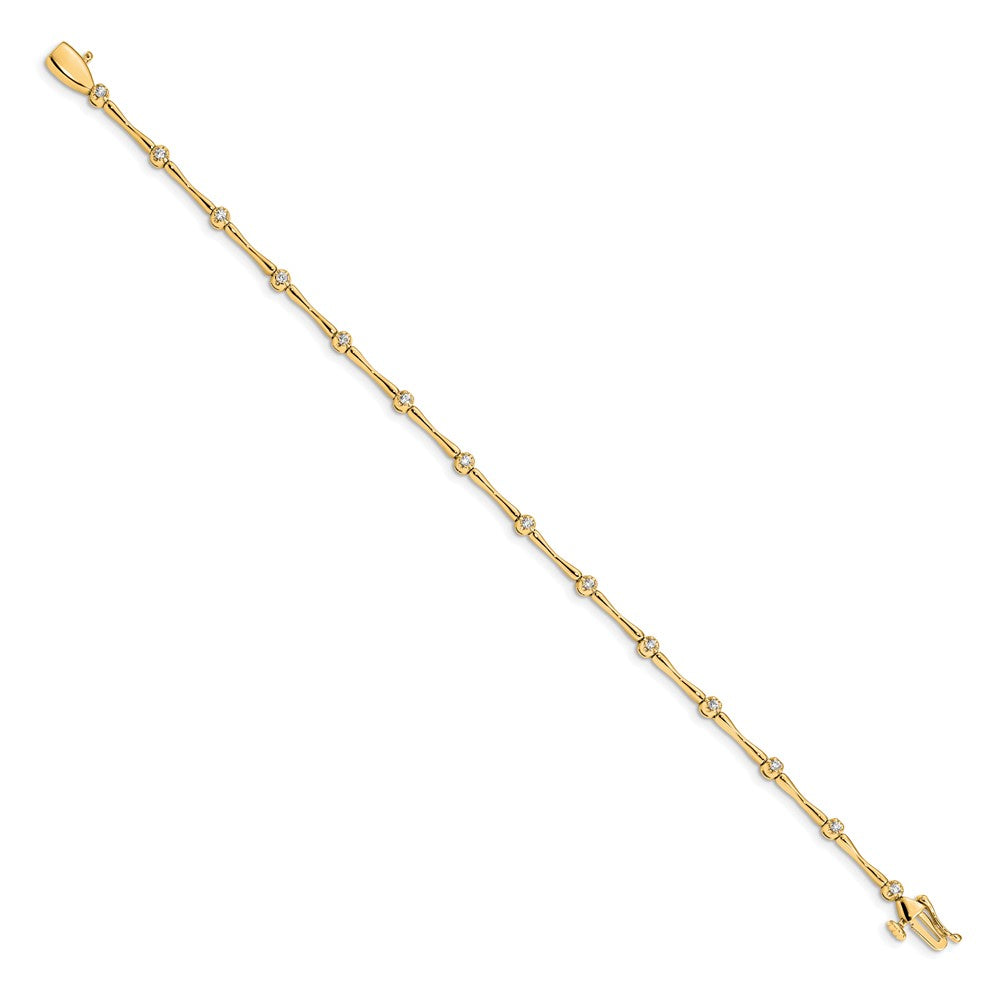 14k Polished Diamond Bracelet