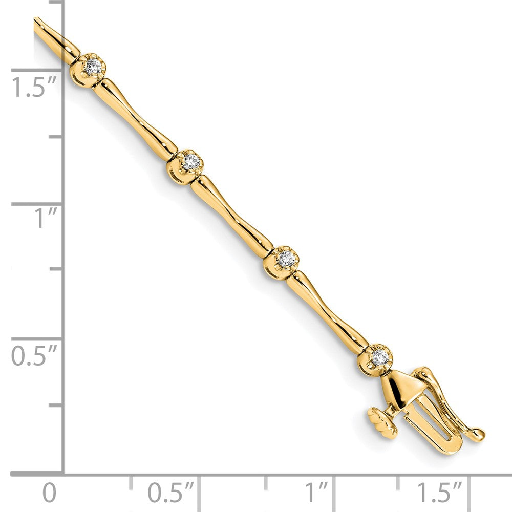 14k Polished Diamond Bracelet