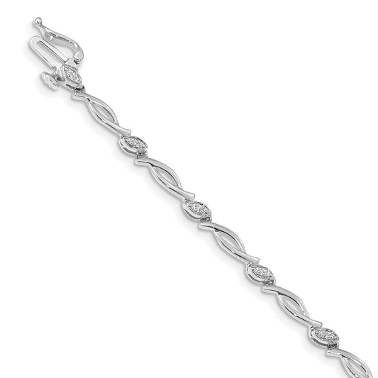 14k White Gold Diamond Bracelet