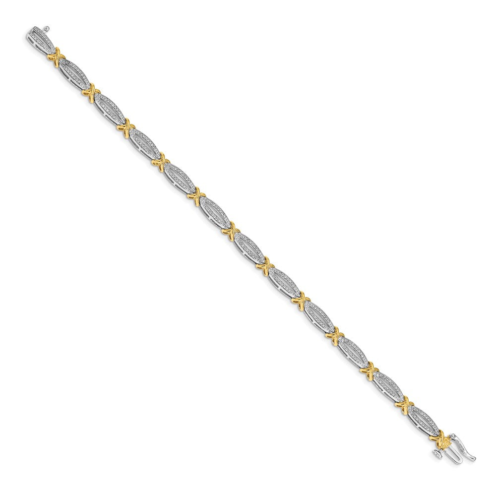 14k Two-tone Gold Diamond Bracelet