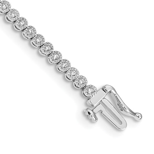 14k White Gold Diamond Tennis Bracelet