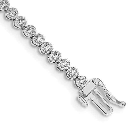 14k White Gold Diamond Tennis Bracelet