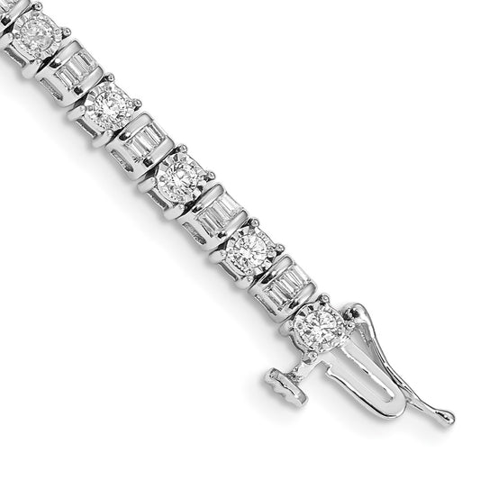 14k White Gold Diamond Bracelet