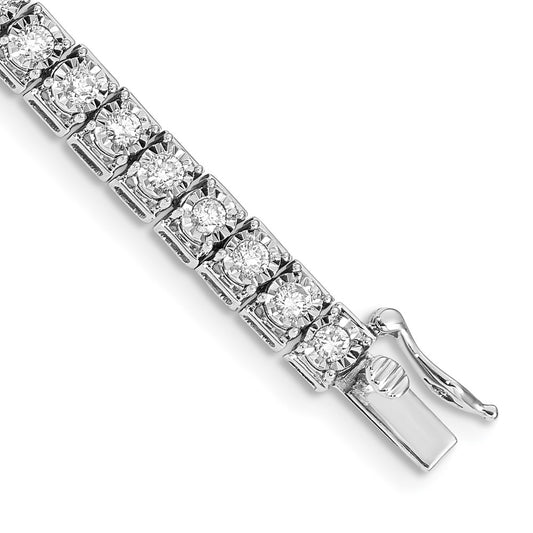14k White Gold Diamond Tennis Bracelet