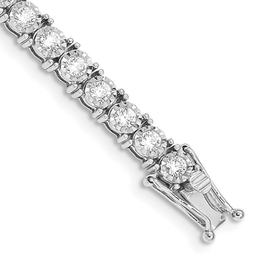 14k White Gold Illusion Setting Diamond Bracelet