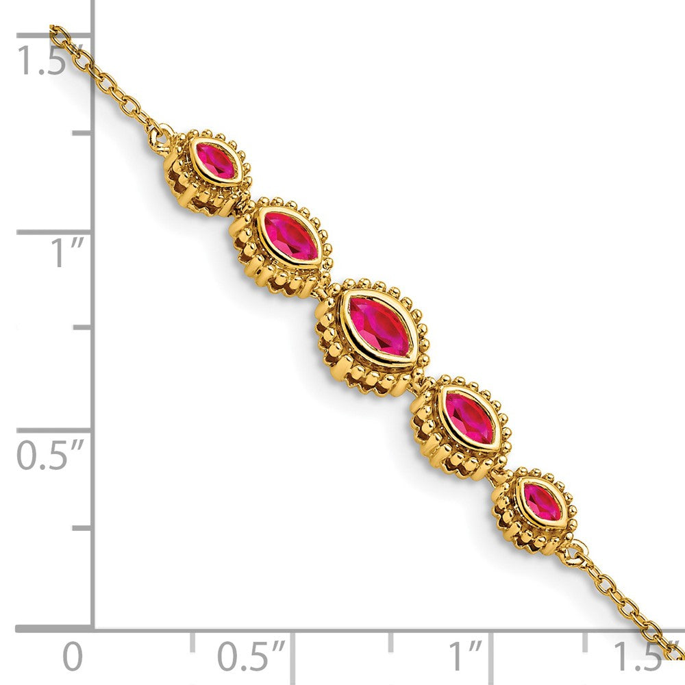 14k Marquise Ruby Bracelet