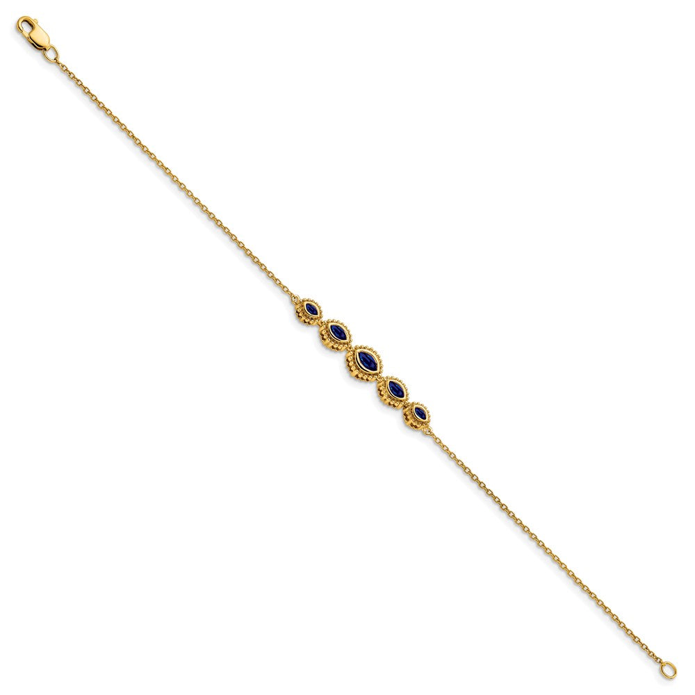 14k Marquise Sapphire Bracelet