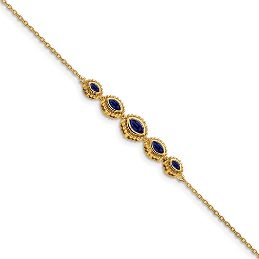 14k Marquise Sapphire Bracelet
