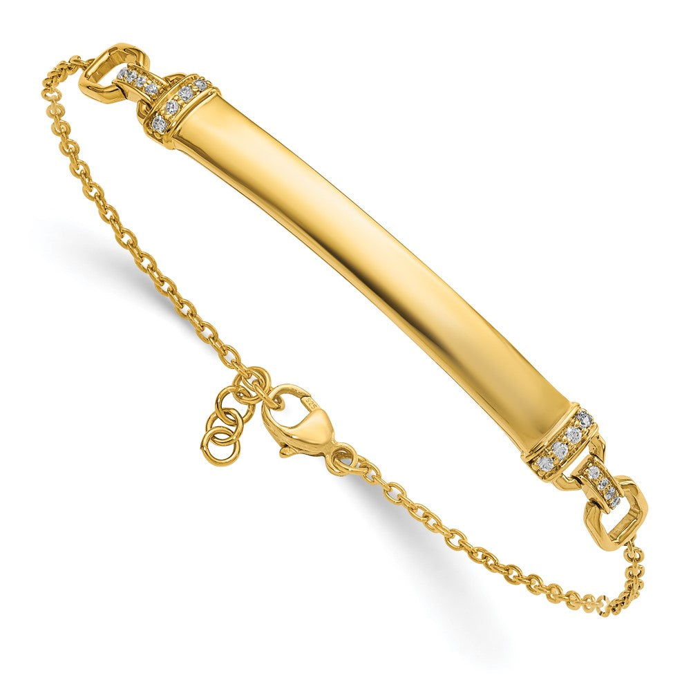 14k Diamond ID Bracelet