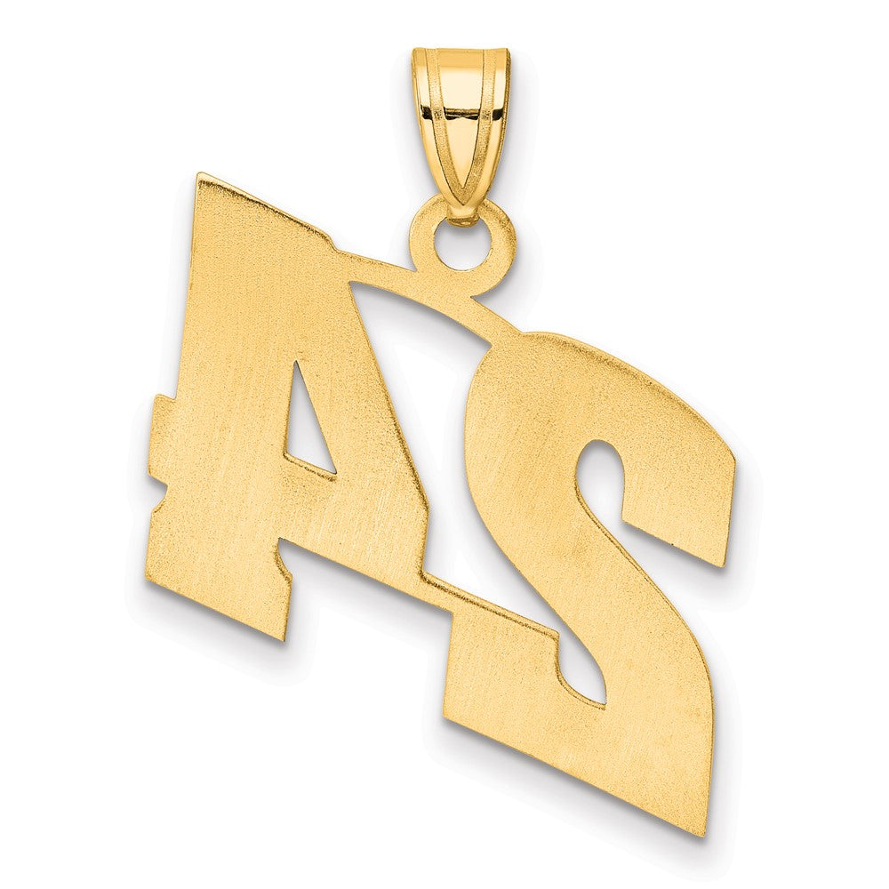 14k Polished Block Number 24 Pendant