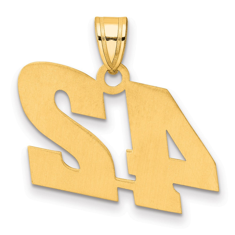 14k Polished Block Number 42 Pendant
