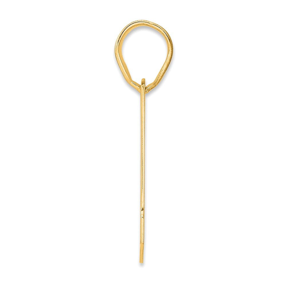 14k Polished Block Number 81 Pendant