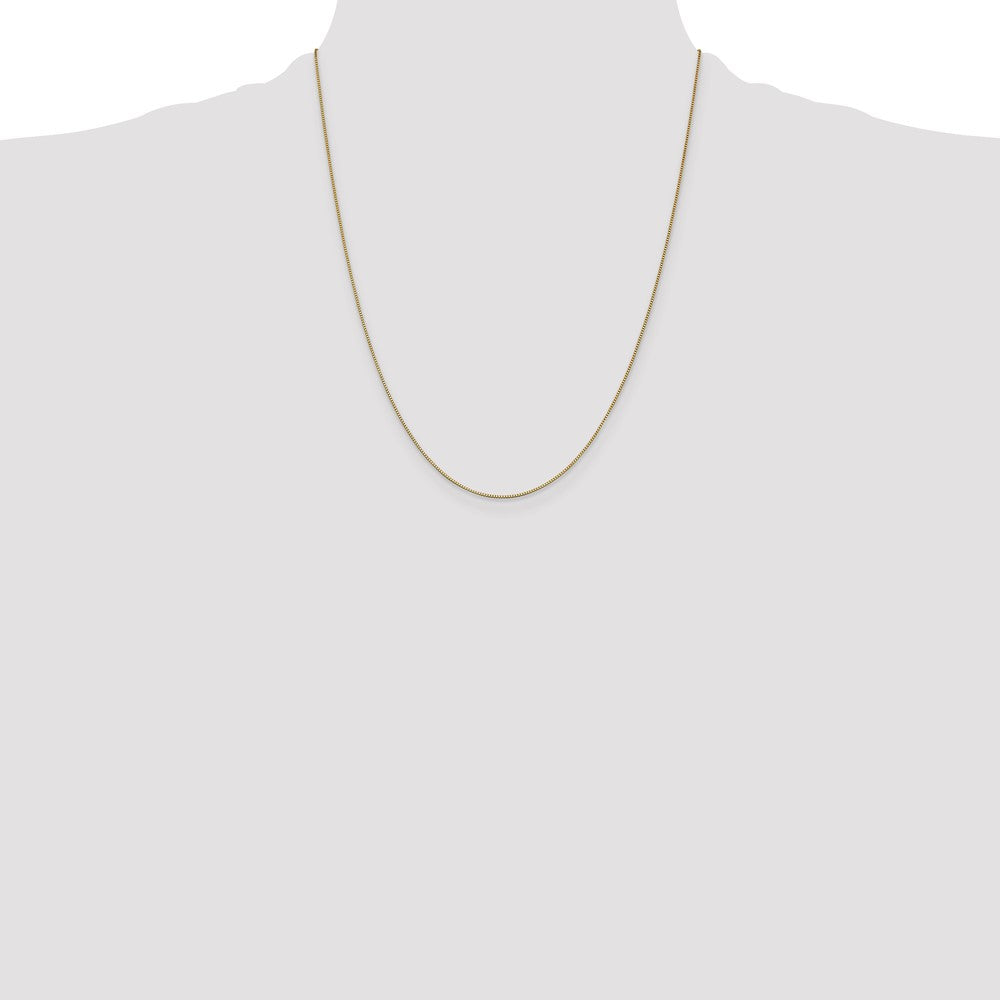 14K 22 inch .7mm Box with Lobster Clasp Chain