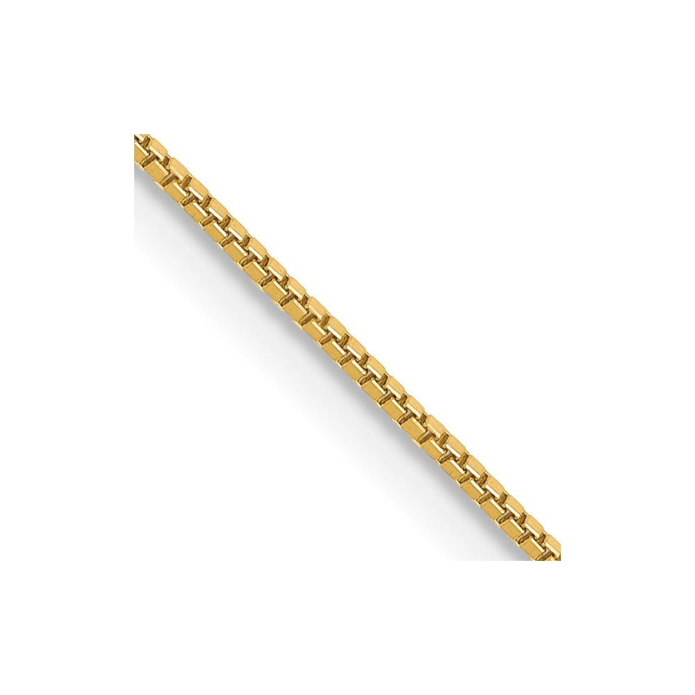 14K 22 inch .7mm Box with Lobster Clasp Chain
