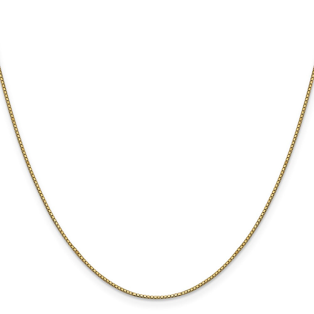 14K 26 inch .9mm Box with Lobster Clasp Chain