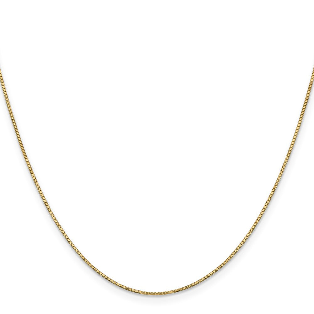 14K 28 inch .9mm Box with Spring Ring Clasp Chain