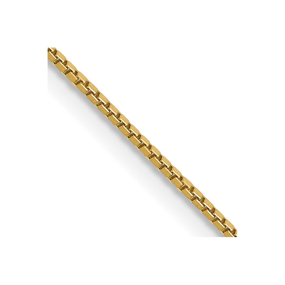 14K 26 inch .9mm Box with Spring Ring Clasp Chain