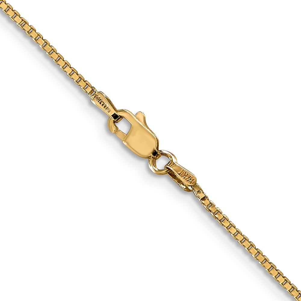 14K 22 inch 1.1mm Box with Lobster Clasp Chain