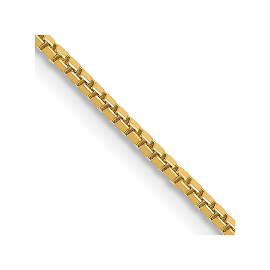 14K 24 inch 1.1mm Box with Lobster Clasp Chain