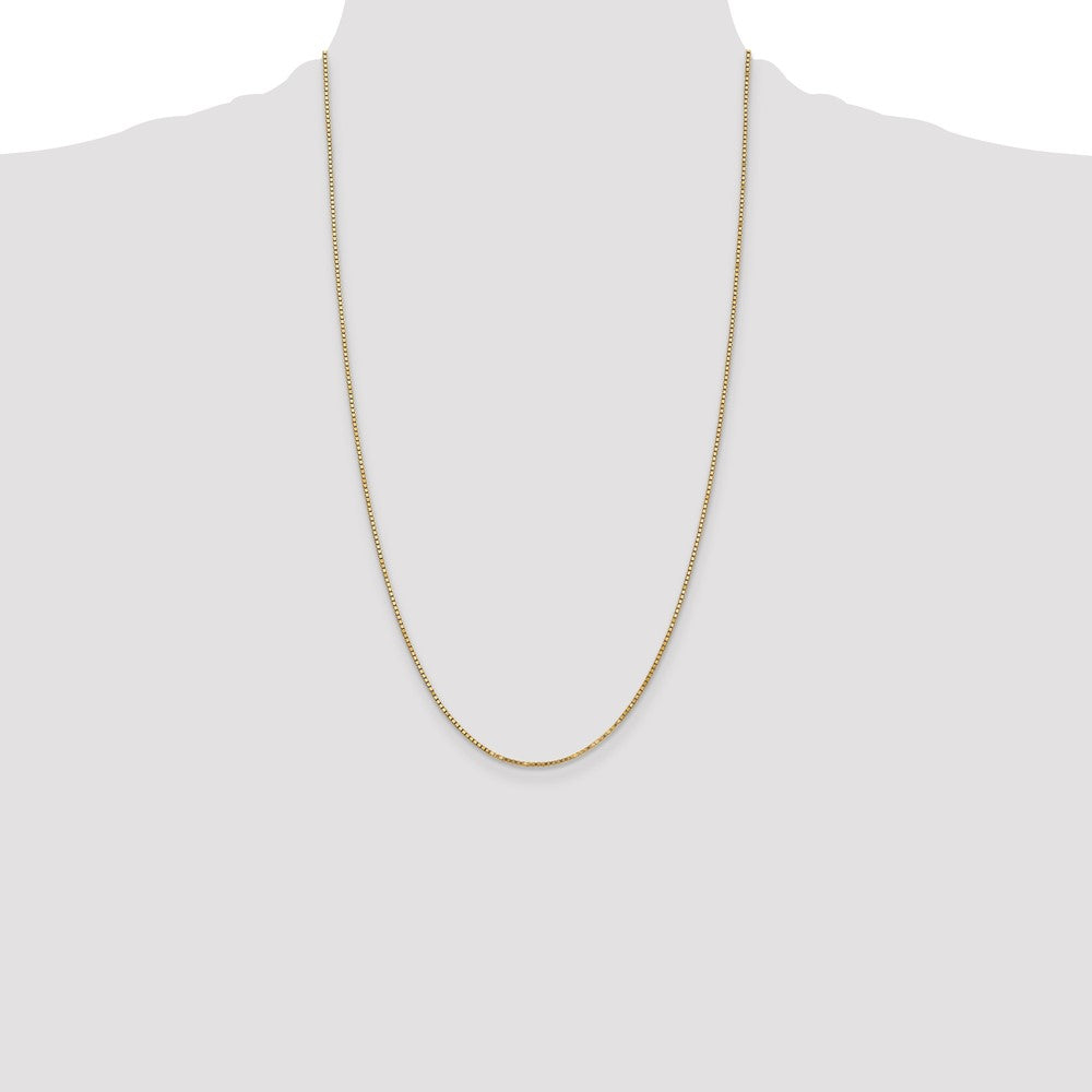 14K 26 inch 1.4mm Box with Lobster Clasp Chain