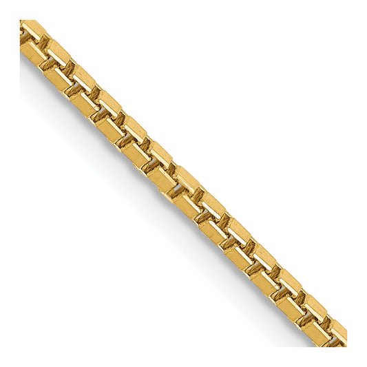14K 24 inch 1.5mm Box with Lobster Clasp Chain