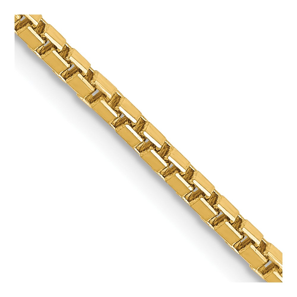 14K 30 inch 1.9mm Box with Lobster Clasp Chain