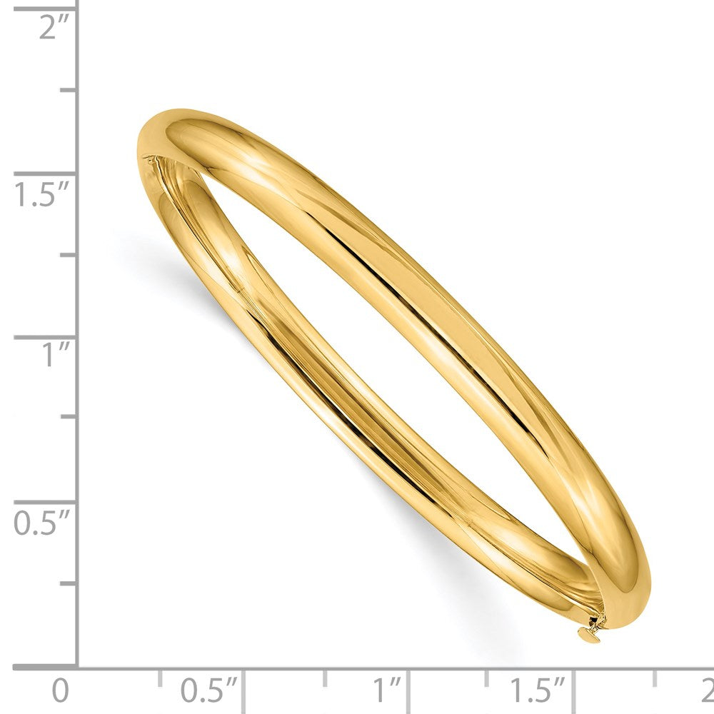 14k 3/16 Polished Hinged Bangle